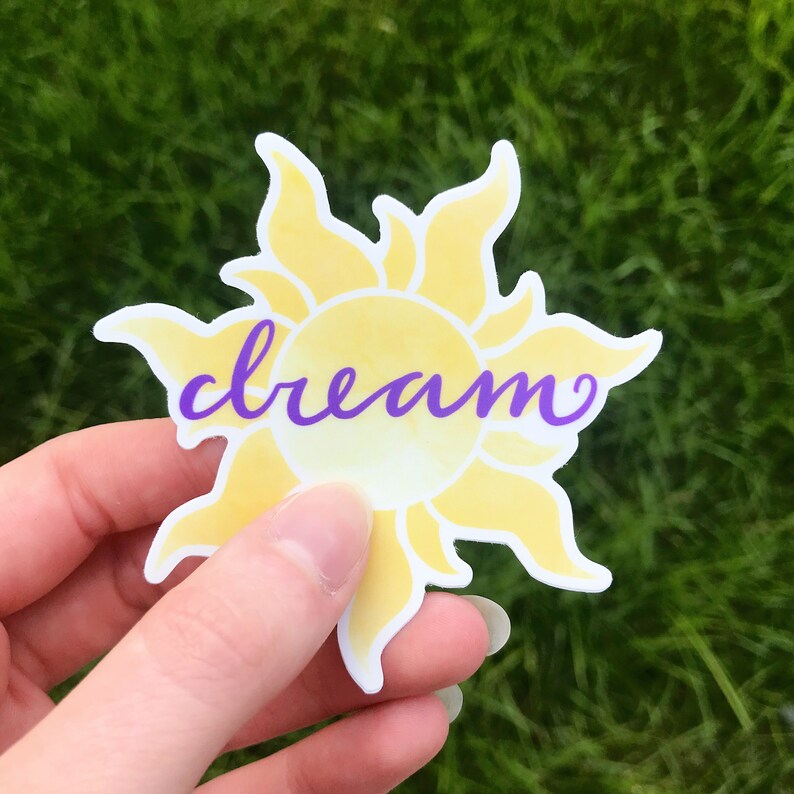 Dream Sun Sticker, Non-glare Matte, Decal, Computer Decal - Etsy
