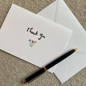 Danke-Karte | süße Tulpen Blumen / 3 Pastell Blumen schlichtes Design | Grußkarten | moderne Dankeskarte | DIN A6
