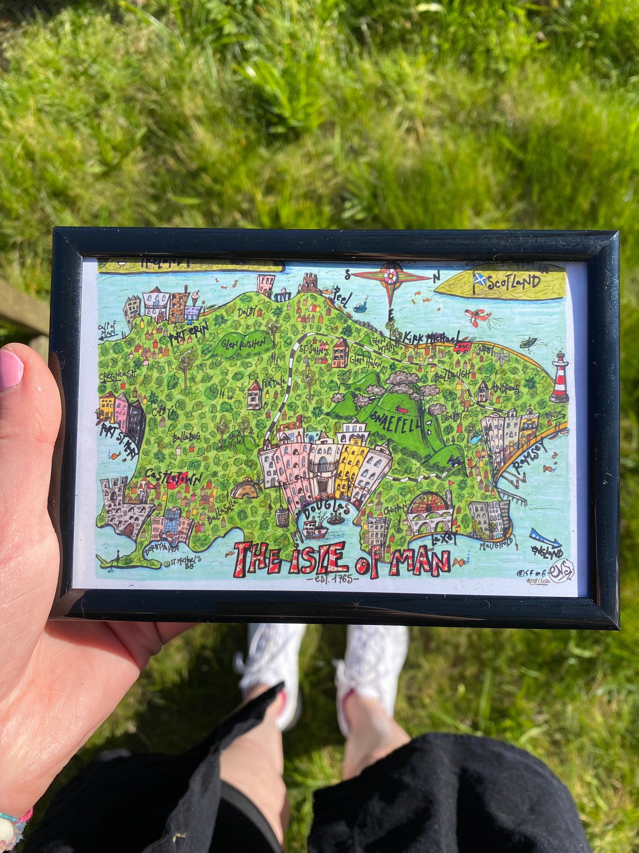 Isle of Man Map Print | Limited Edition Illustrated Map | A4 Print ...