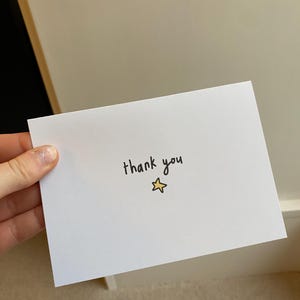 Danke-Karte | niedlicher Stern schlichtes Design | Grußkarten | moderne Dankeskarte | A6 Danksagungskarte für Freund oder Familie