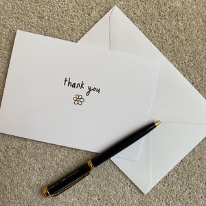 Danke-Karte | süsses Gänseblümchen Blumen Design | Grußkarten | moderne Dankeskarte | A6 Danksagungskarte für Freundinnen oder Freunde