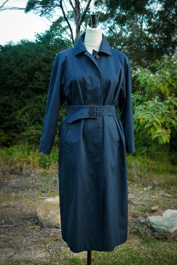 Women's Aquascutum Navy Trench Coat