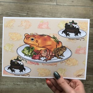 Christmas Dinner Frog A5 Prints