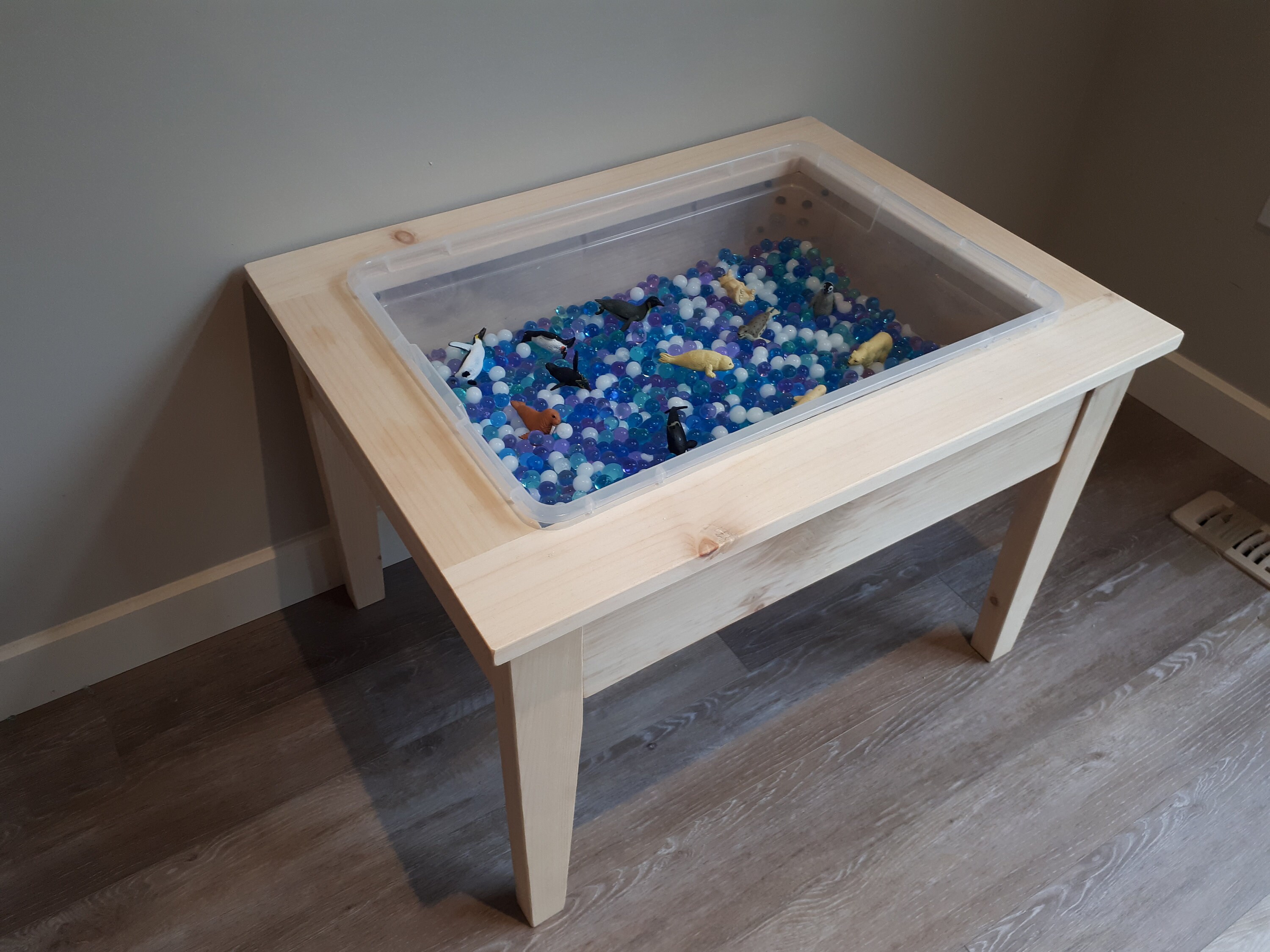 Small Single Bin Sensory Table with Bin and Lid Sand and Etsy