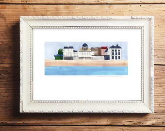 Worthing Seafront wall art - coastal giclée print signed by artist