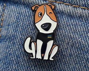 Épinglette ukrainienne PATRON chien Épinglette ukrainienne Insigne en métal Cadeau d'Ukraine