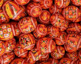 5-30 pc. Small Ukrainian Painted Wooden Easter Eggs Ukraine Pysanky Pysanka