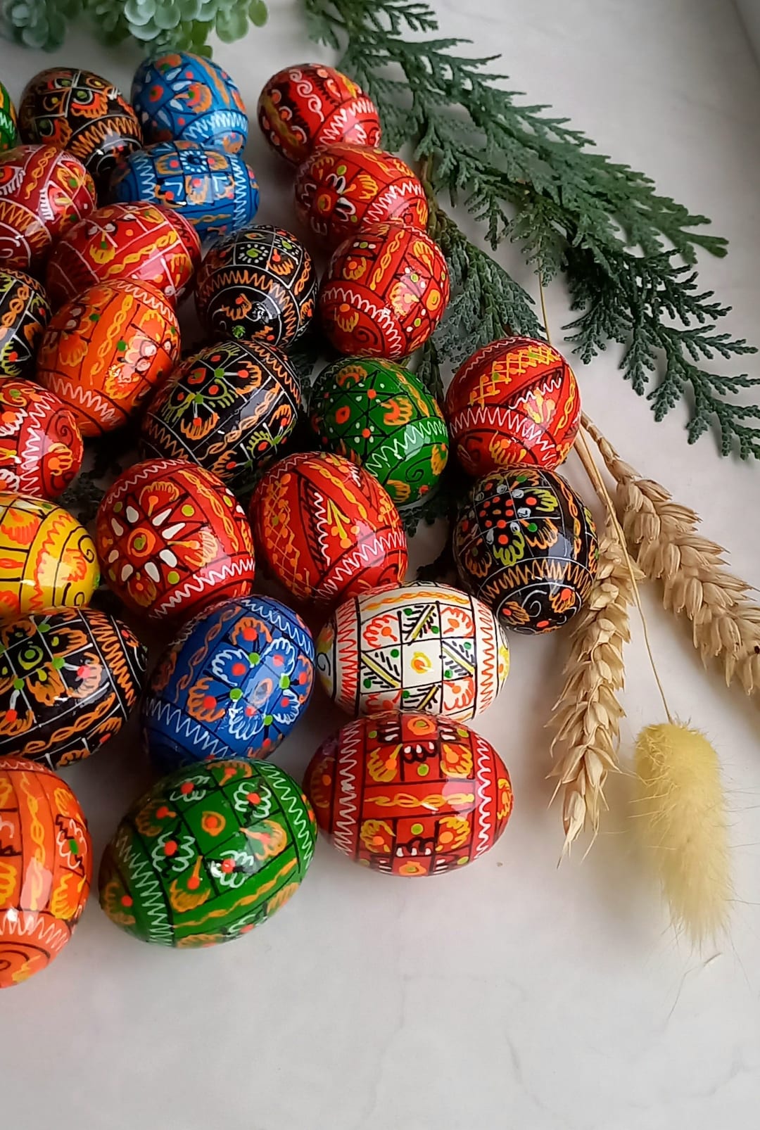 10-50 Pc. Small Ukrainian Painted Wooden Easter Eggs Ukraine Pysanky ...