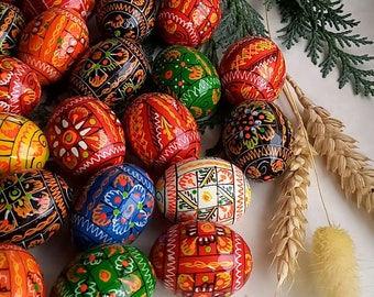 10-50 pc. Small Ukrainian Painted Wooden Easter Eggs Ukraine Pysanky Pysanka Easter decor