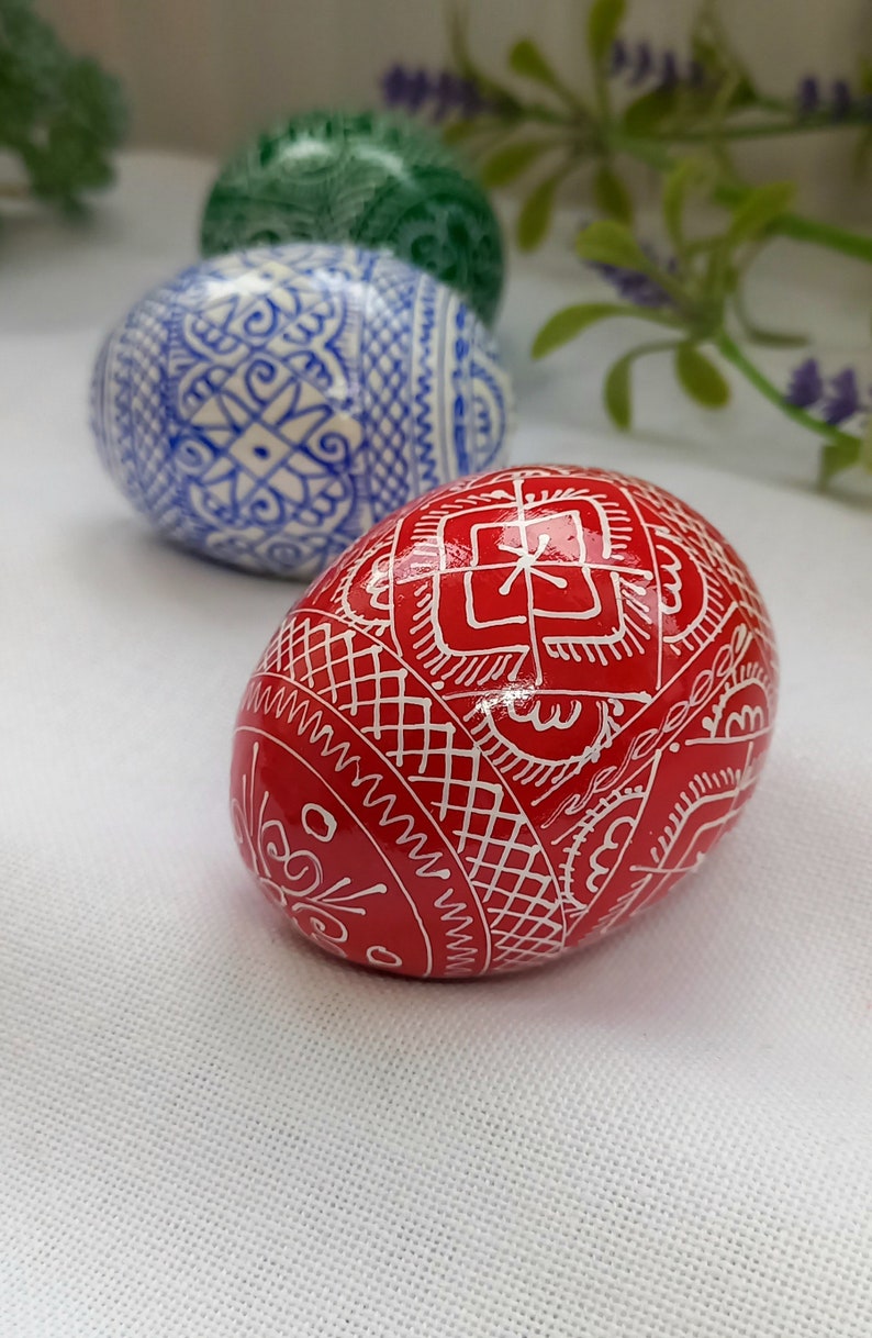Set of 3 Ukrainian Pysanka, Easter Egg, Handmade Pysanka - Etsy