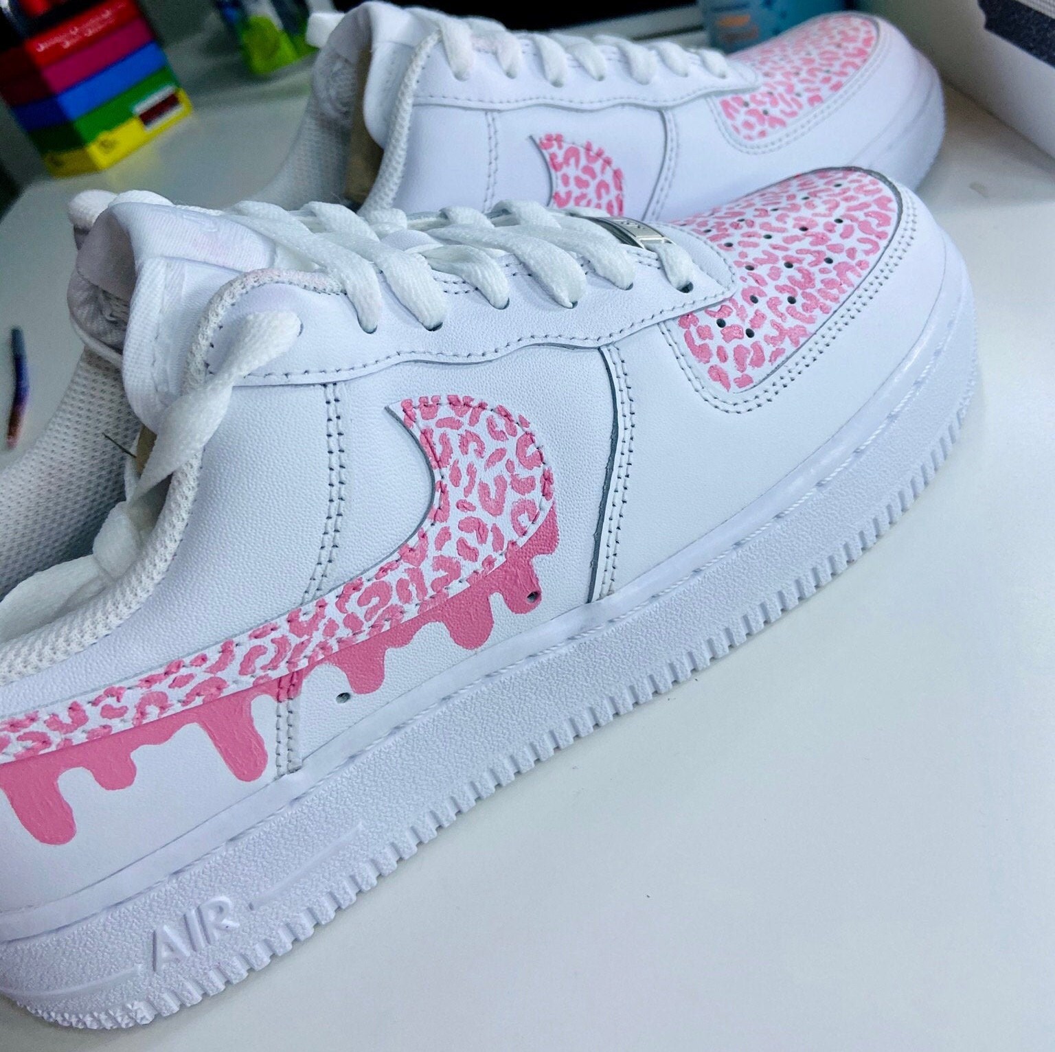 custom leopard air force 1