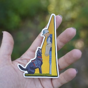 German Shepherd Dog Bite Sport 4" Die Cut Vinyl Sticker Decal: Durable Matte-Finish