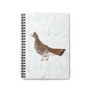 Ruffed Grouse Spiral College Liniert Linie Notizbuch | Upland Birds Tagebuch
