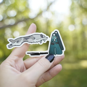 Border Collie Dog Sport Flyball Die Cut Vinyl Sticker Decal: Durable Matte-Finish (4&quot; x 1.92&quot;)
