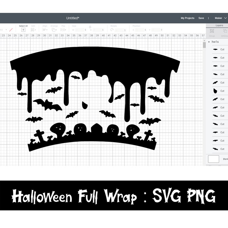 Download Full Wrap Starbucks Halloween Cold Cup SVG DYI Venti Cup ...
