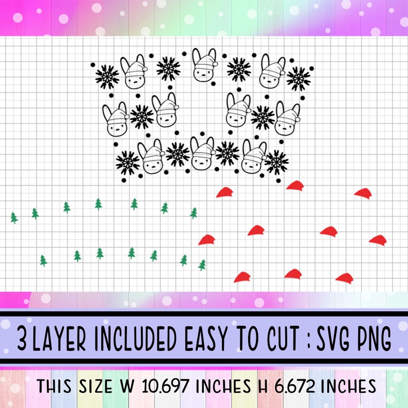 Download Christmas Bad Bunny svgFull Wrap Starbucks Bad Bunny | Etsy