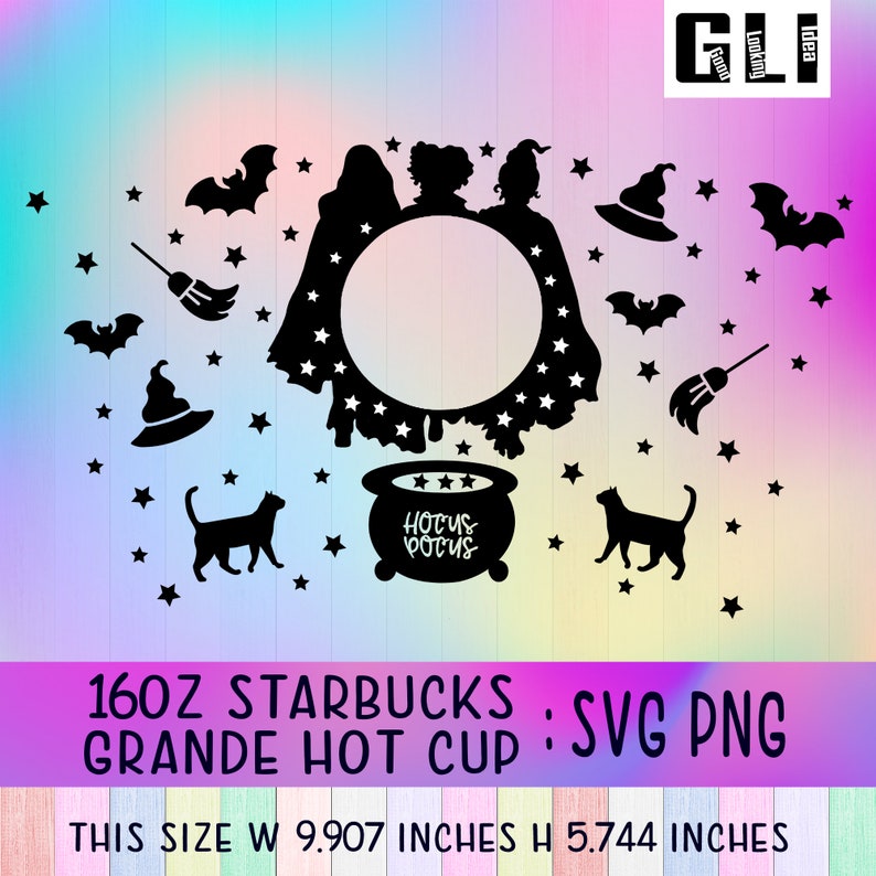 Download Halloween witch Starbucks Cup SVG for DIY Starbucks Hot ...