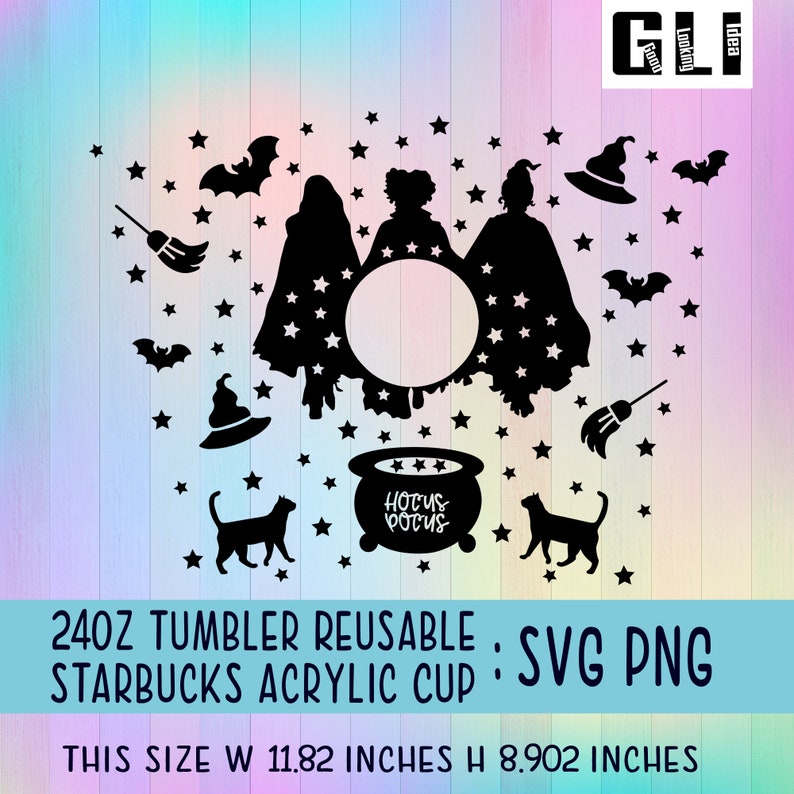 Download Halloween witch Starbucks Cold Cup SVG DIY Tumbler ...