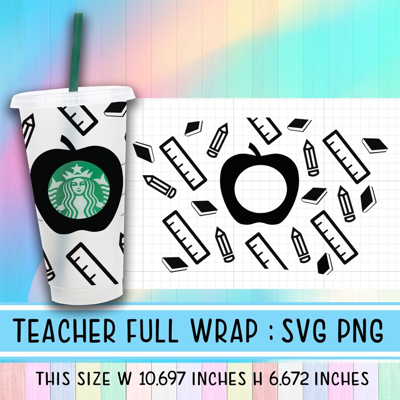 Download Teacher Starbuck Cup Svg Student Theme Starbucks Wrap Svg Diy Venti Cup Instant Download For Cricut Prints Art Collectibles Mclansys Com