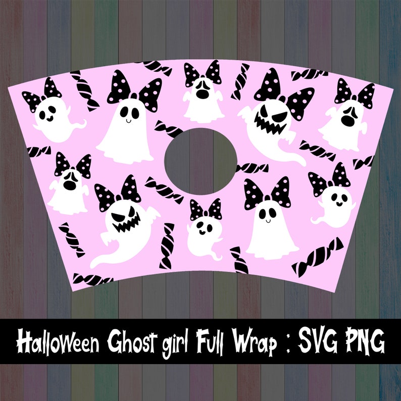 Download Full Wrap Starbucks Halloween Ghost Girl Cold Cup SVG DYI ...