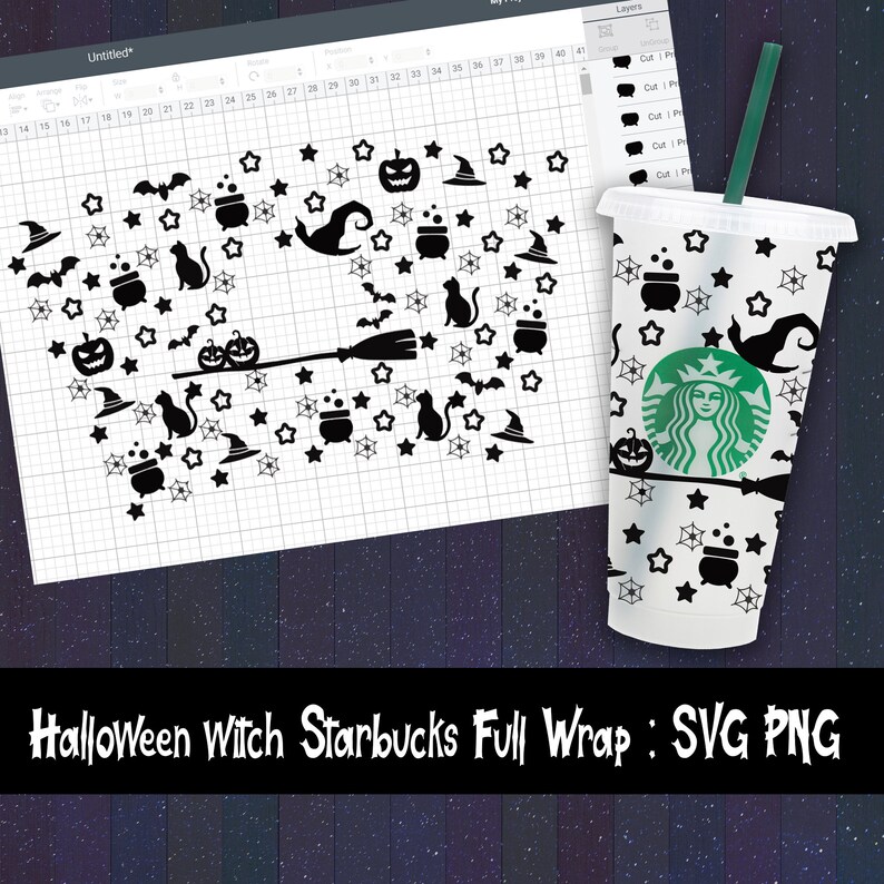 Download Halloween witch Starbucks Cup SVG Halloween Starbuck Cold ...