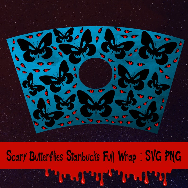 Download Scary Butterflies Starbucks Cup SVG Halloween Starbuck ...