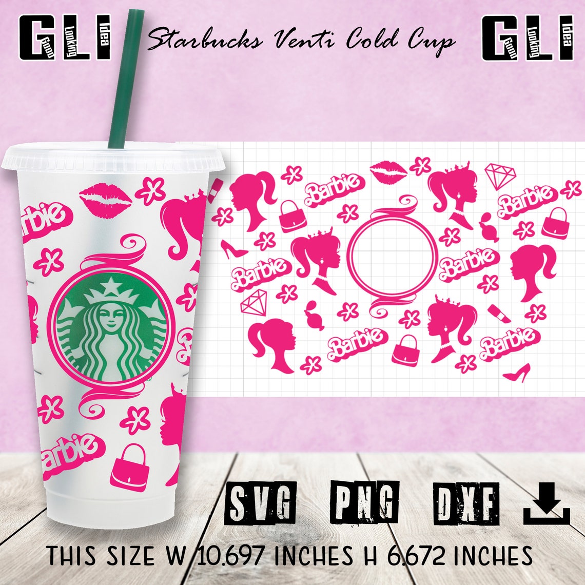 Barbie Svg Barbie Girl Svg Bundle Barbie Starbucks Vector Barbie