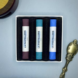 Set van 3 handgemaakte droge pastels "Night Dream" voor kunstenaars - hoogwaardige pigmenten | Handgemaakte pastels - La Pastellerie