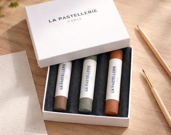 Set of 3 Handmade Soft Pastels "Woodland Glow" for Artists - High-Quality Pigments | Artisan Pastels - La Pastellerie