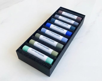 Set of 8 Handmade Soft Pastels "Winter Mist" for Artists - High-Quality Pigments | Artisan Pastels - La Pastellerie
