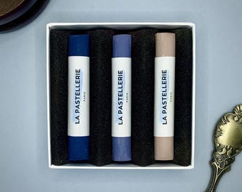 Set of 3 Handmade Soft Pastels &quot;Mineral Elegance&quot; for Artists - High-Quality Pigments | Artisan Pastels - La Pastellerie