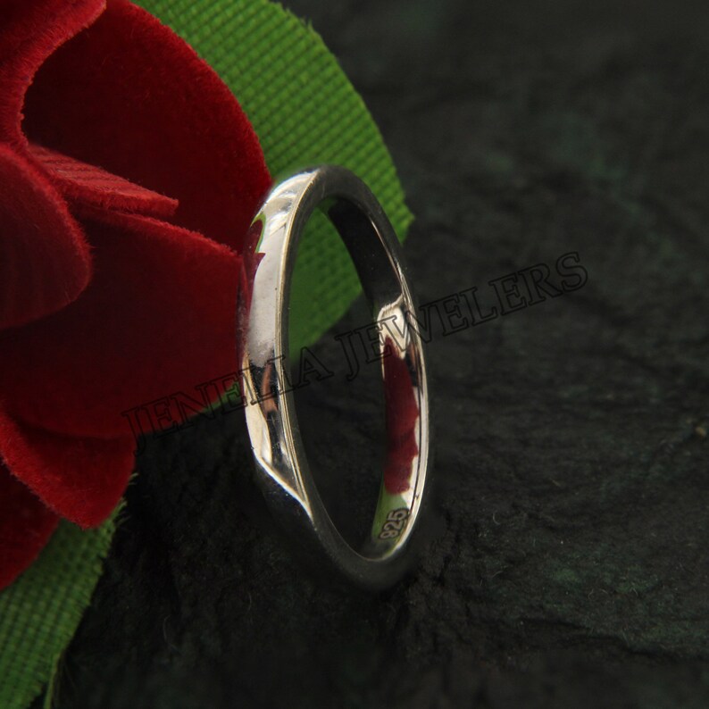 Classic Minimalist Simple White Gold Finish Unisex Sincerity Wedding BandAnniversary BandPromise BandEngagement BandBirthday Gift