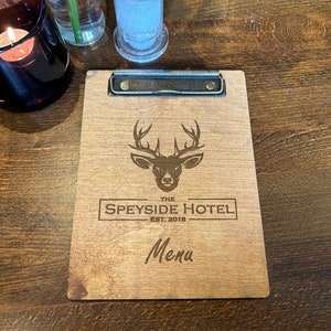 Drewniane Tablice Menu Nitowane Schowek w Naturalnej Sklejce Brzozowej Dębowej A4 / A5