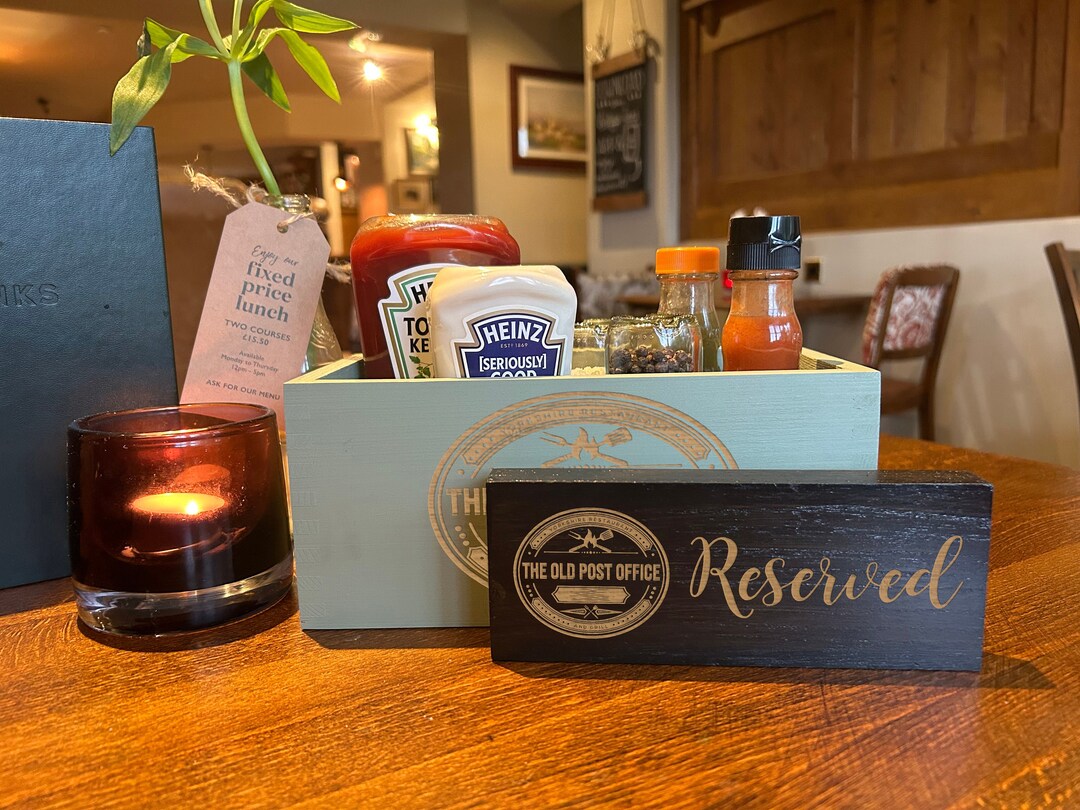 Branded Reserved Sign: Black Ebony Stain Restaurant Decor - Etsy