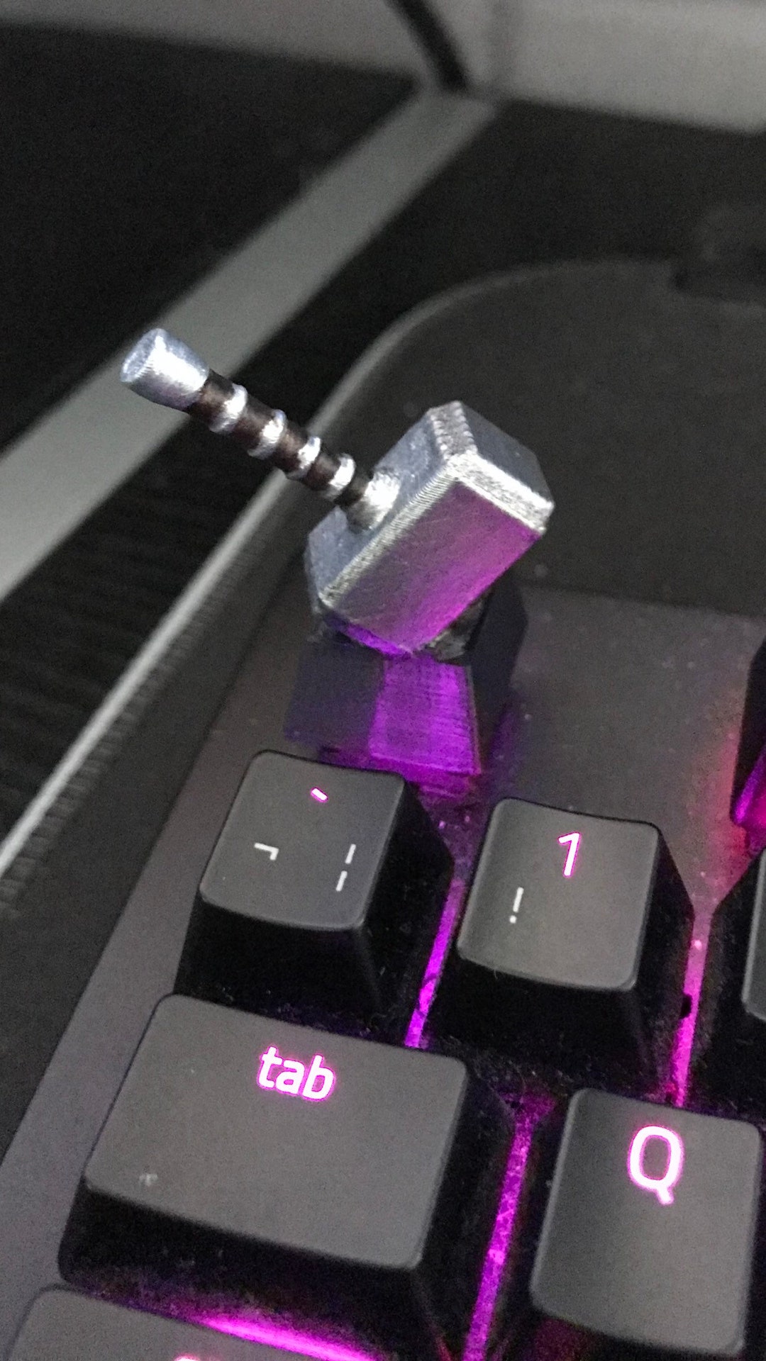 Thor Hammer Keycap for Gaming PC Keyboard. Personalised Keycap. Marvel