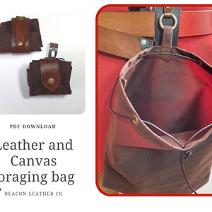 Leather & Canvas Foraging Bag - PDF Pattern