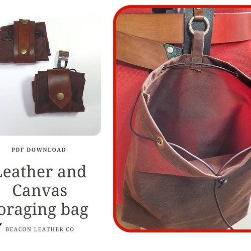 Leather & Canvas Foraging Bag PDF Pattern - Etsy