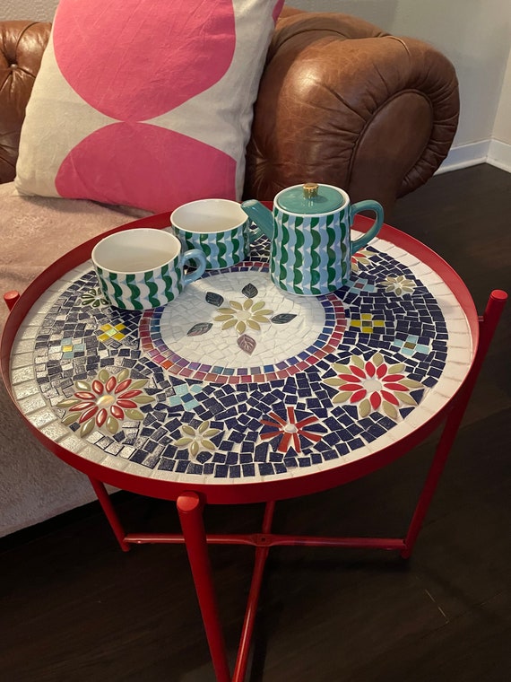 Mosaic Kit to make Side Table, Patio table, DIY kit,make your own table
