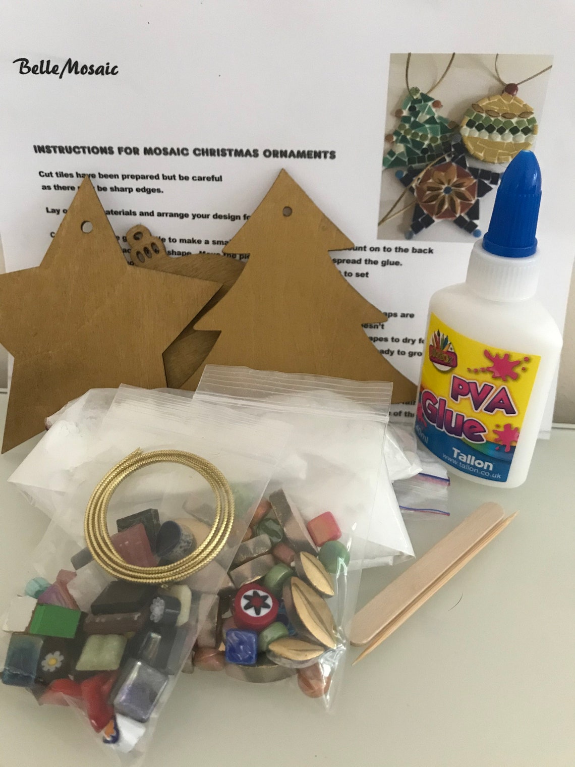 Christmas Ornament Craft Kit for 12 and Adults Makes Three Etsy UK