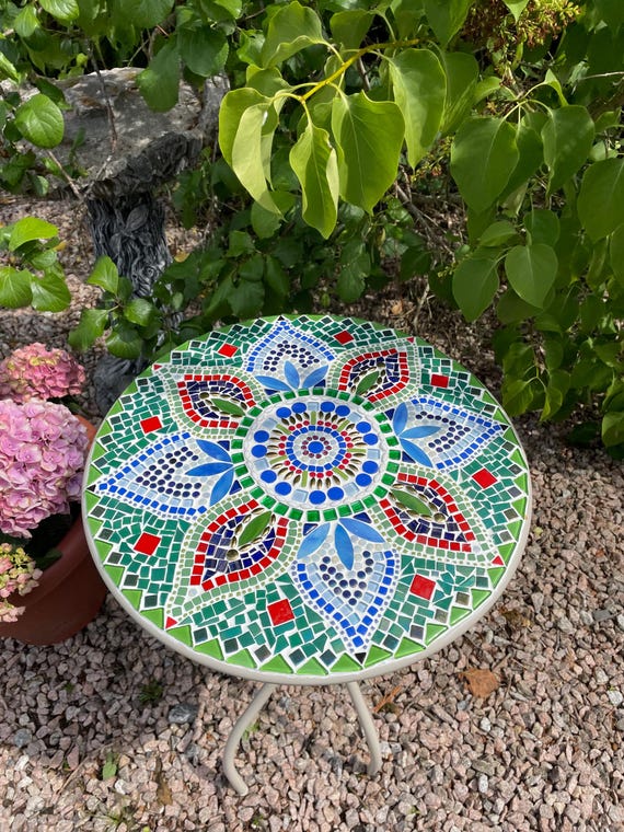 Side Table Patio Table handmade mosaic table outdoor use or inside coffee table side table