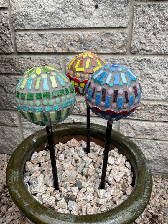 Garden Flower Ornament Mosaic Art Patio Balcony Deco