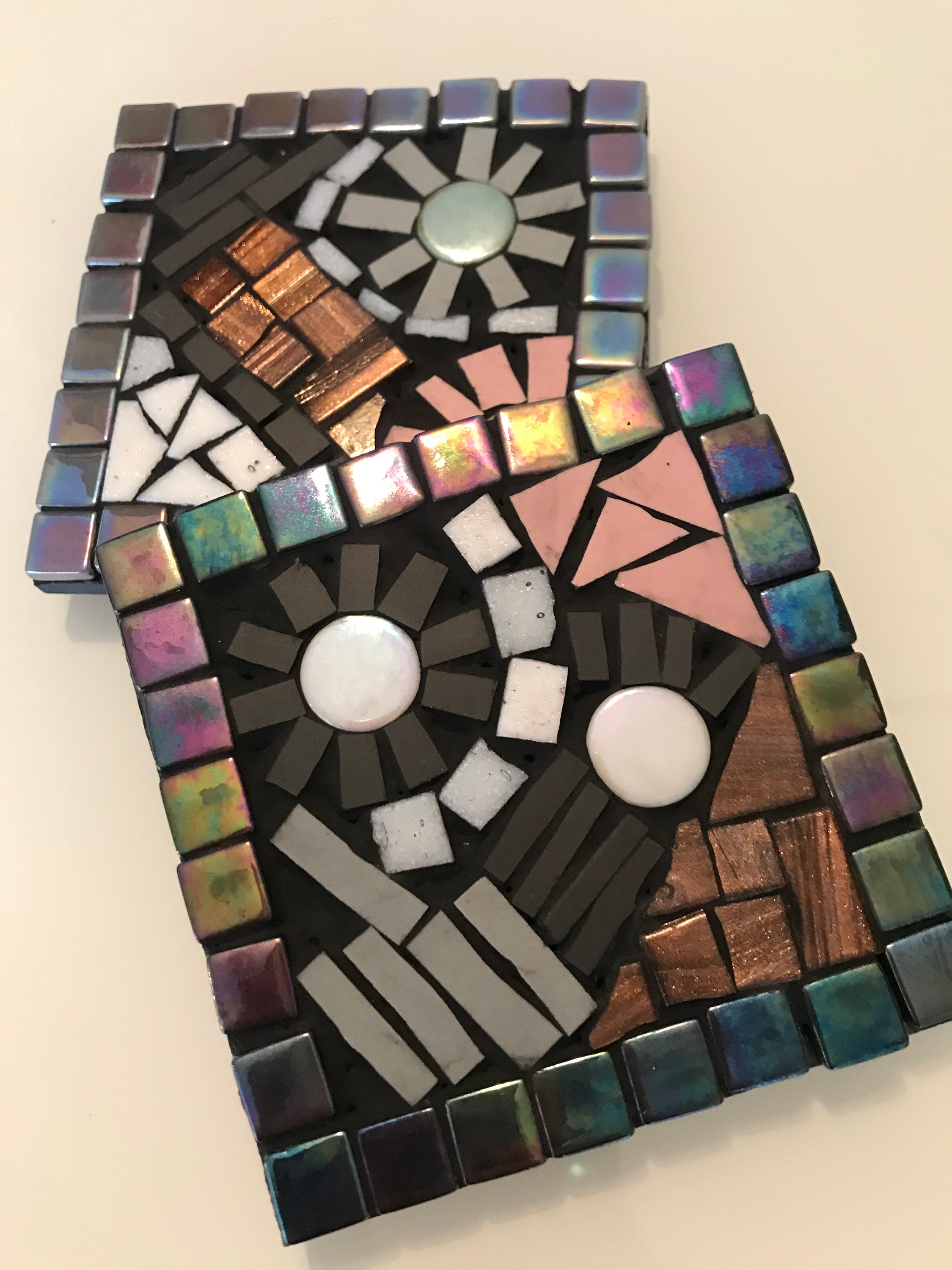 Mosaic Craft Kit Make Two Slate Coasters Etsy Ireland