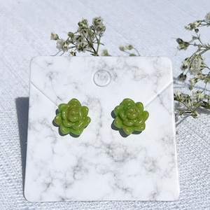 Little succulent studs/ polymer clay studs/ tiny succulent earrings / boho studs/ simple cactus succulent earrings / clay earrings