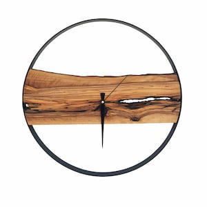 Wooden Wall Clock Large, Silent Oversized Modern Rustic Décor