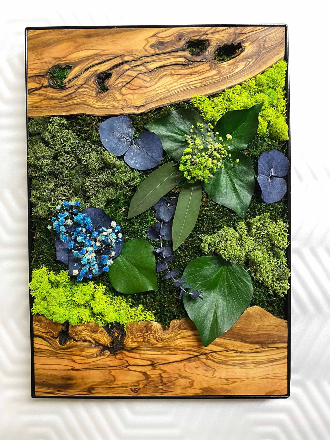 Floral Moss Wall Art Living, Moss Wall Decor Panels Etsy