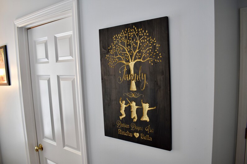 Holiday Grandkids Names Mothers day gift Wedding Gift Gift for Her or Him Personalized Family Tree Custom Present for Mom and Dad