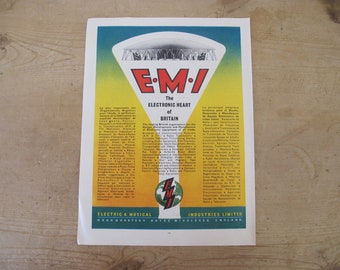 EMI - Vintage magazine advertisement 1951 from Festival of Britain Guide - original print advert