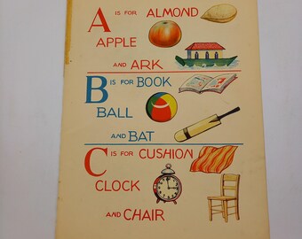 Vintage print - Nursery Alphabet A, B and C from a 1930s children&#39;s book -  nursery decor