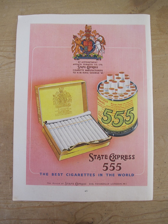 5冊　セット割引　マール　100年前シリーズ State Express 555 Cigarettes - Vintage Magazine
