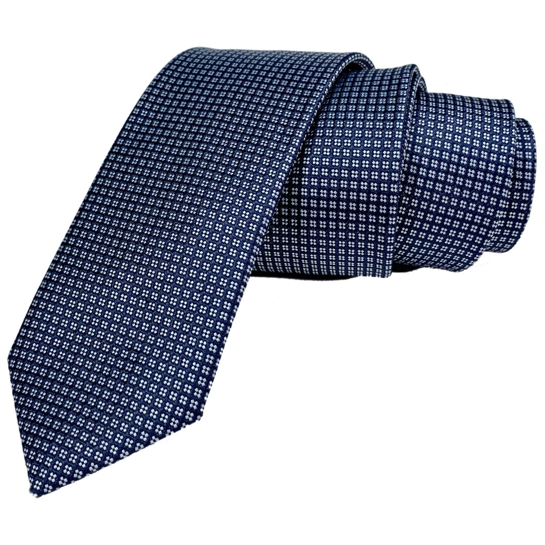 Necktie for Men With Small Light Gray Dots on a Dark Blue - Etsy